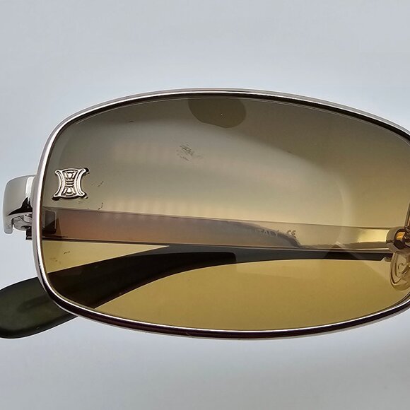 Celine SC1019 Col. 579 Silver Frame Yellow Flash Gold Gradient Lens Sunglasses - Picture 16 of 16